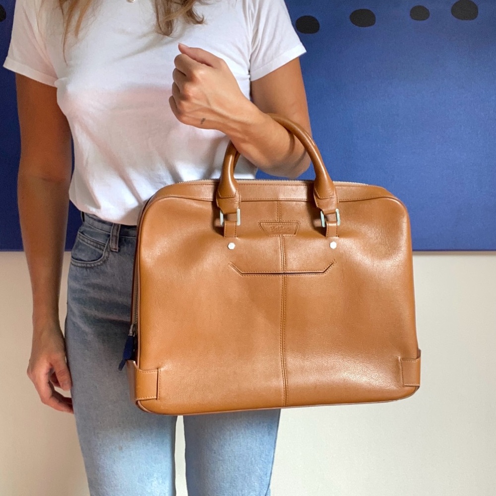 BELBER Leather Hamilton Briefcase/Laptop Bag